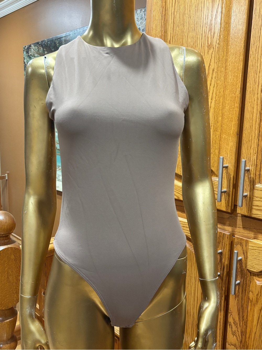 Babaton Contour Sleeveless Bodysuit - Taupe Brown